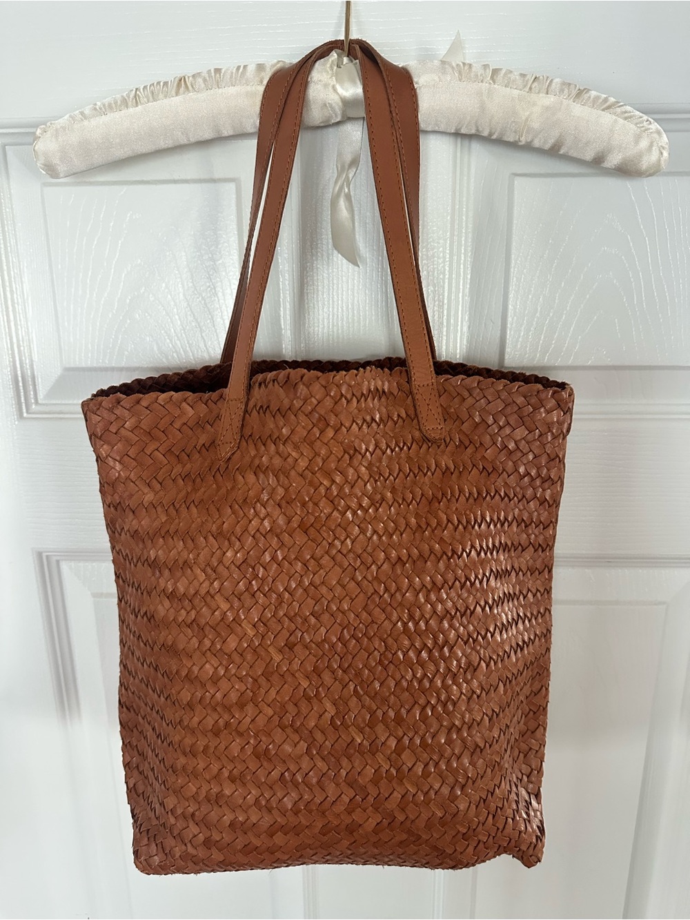 Madewell Woven Leather Tote — Tan - Picture 3 of 8